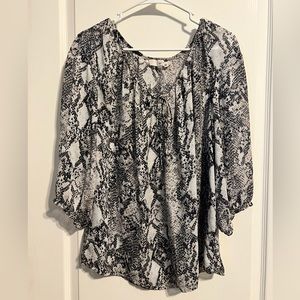 LOFT Snakeskin Print Top